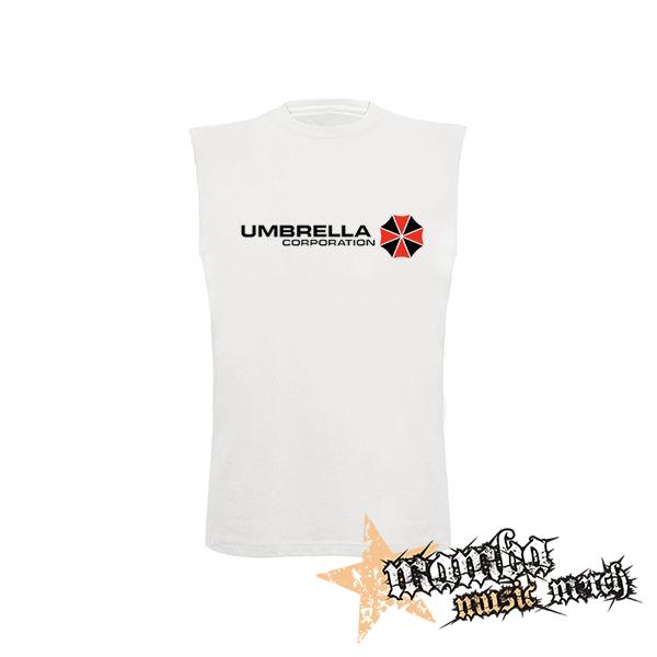 UMBRELLA CORPORATION - Logo Red White - biele detské tričko bez rukávov