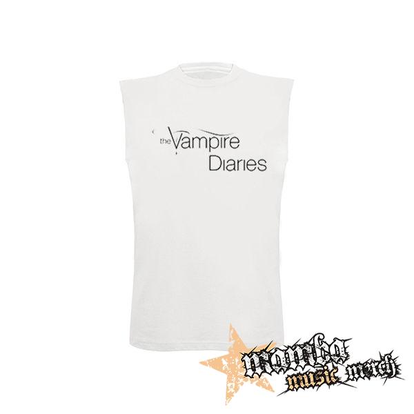 VAMPIRE DIARIES - Logo Motive 2 - biele detské tričko bez rukávov