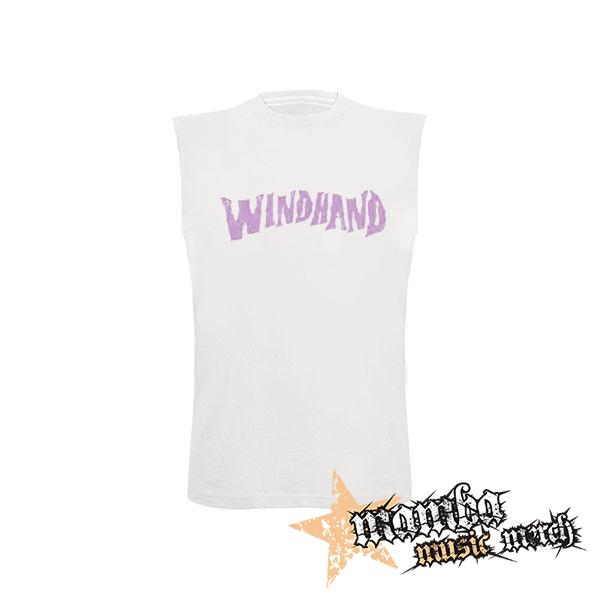 WINDHAND - Logo Purple - biele detské tričko bez rukávov