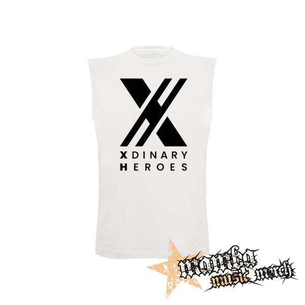 XDINARY HEROES - Logo - biele detské tričko bez rukávov