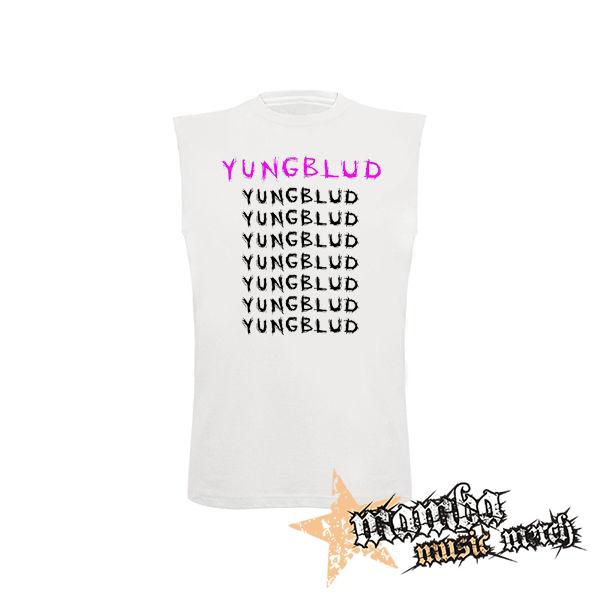 YUNGBLUD - Multilogos - biele detské tričko bez rukávov