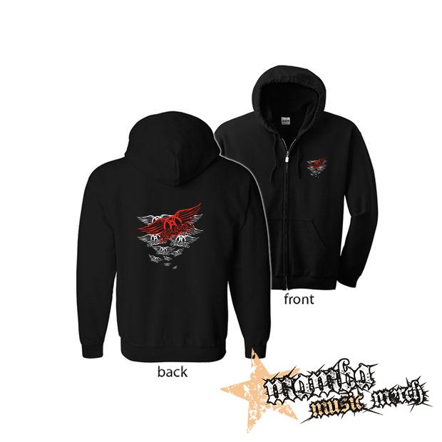 AEROSMITH - Repeat (Hoodie Zip-Up) zipsová čierna mikina