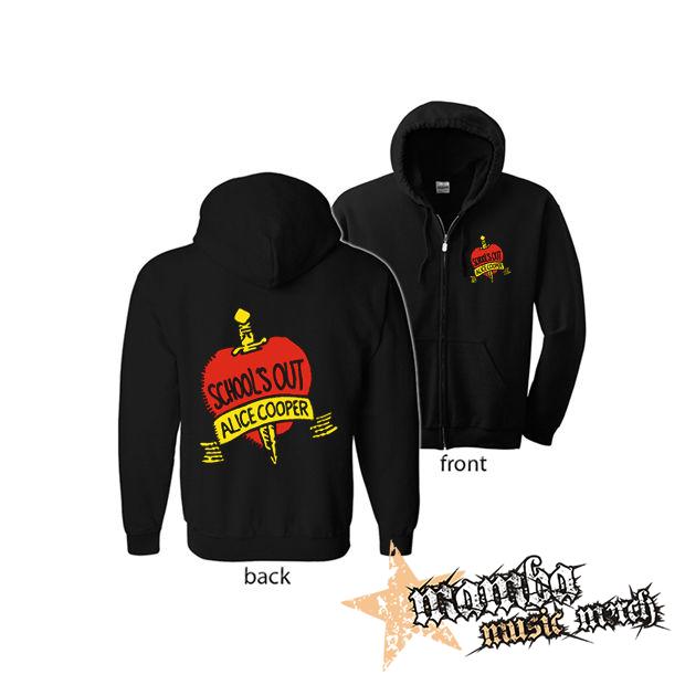 ALICE COOPER - School's Out (Hoodie Zip-Up) zipsová čierna mikina