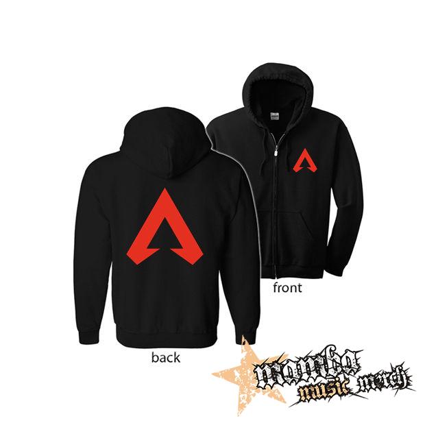APEX LEGENDS - Red Logo (Hoodie Zip-Up) zipsová čierna mikina
