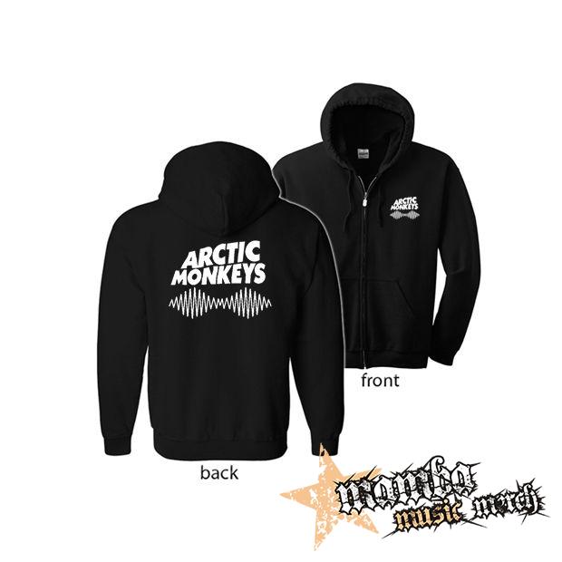 ARCTIC MONKEYS - Logo (Hoodie Zip-Up) zipsová čierna mikina