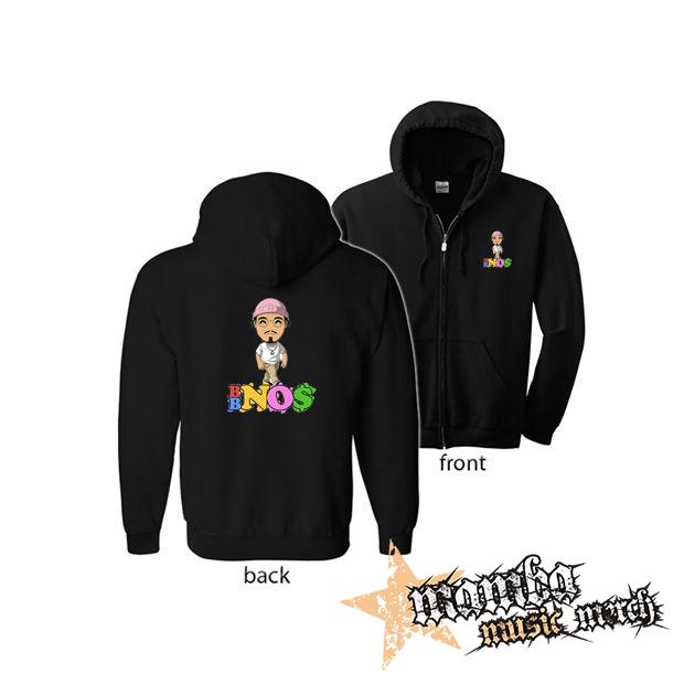 BBNO$ - Cartoon Colour Poster (Hoodie Zip-Up) zipsová čierna mikina