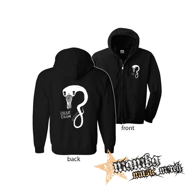BILLIE EILISH - Ghoul (Hoodie Zip-Up) zipsová čierna mikina