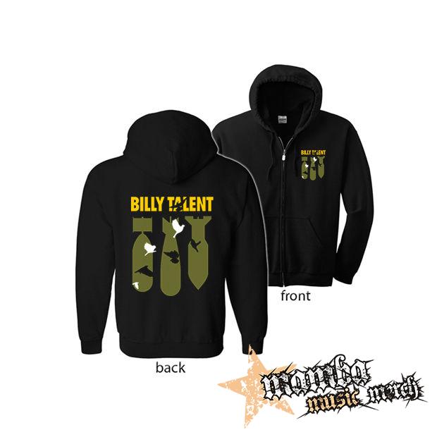BILLY TALENT - Bombs (Hoodie Zip-Up) zipsová čierna mikina