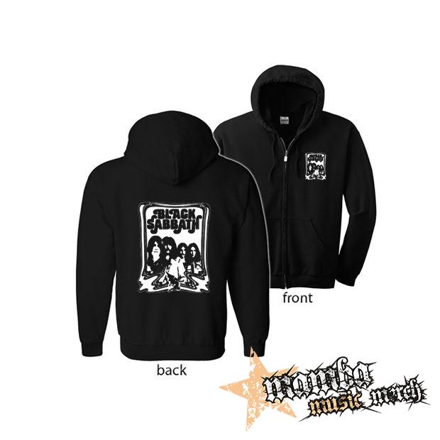 BLACK SABBATH - Band (Hoodie Zip-Up) zipsová čierna mikina