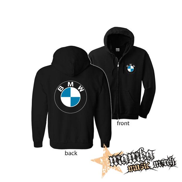 BMW (Hoodie Zip-Up) zipsová čierna mikina