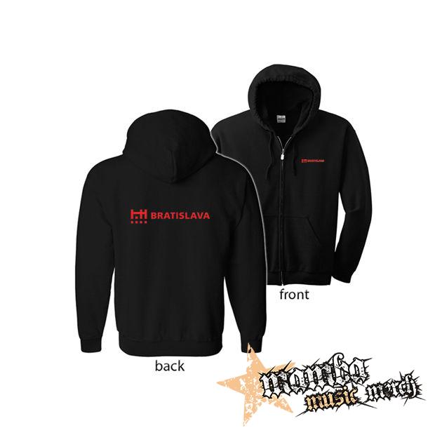 BRATISLAVA (Hoodie Zip-Up) zipsová čierna mikina