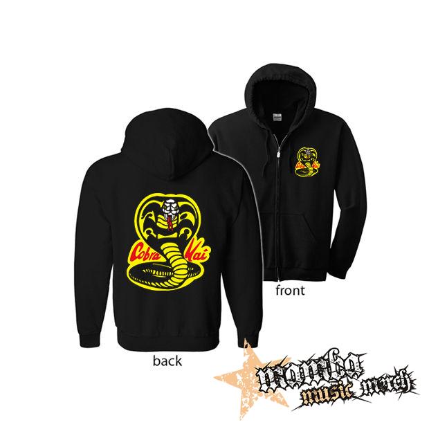 COBRA KAI - Red Logo (Hoodie Zip-Up) zipsová čierna mikina