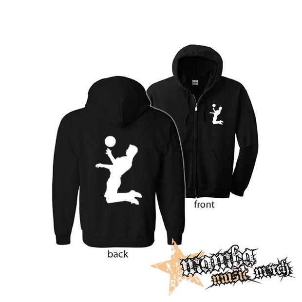 CRISTIANO RONALDO - Silhouette (Hoodie Zip-Up) zipsová čierna mikina