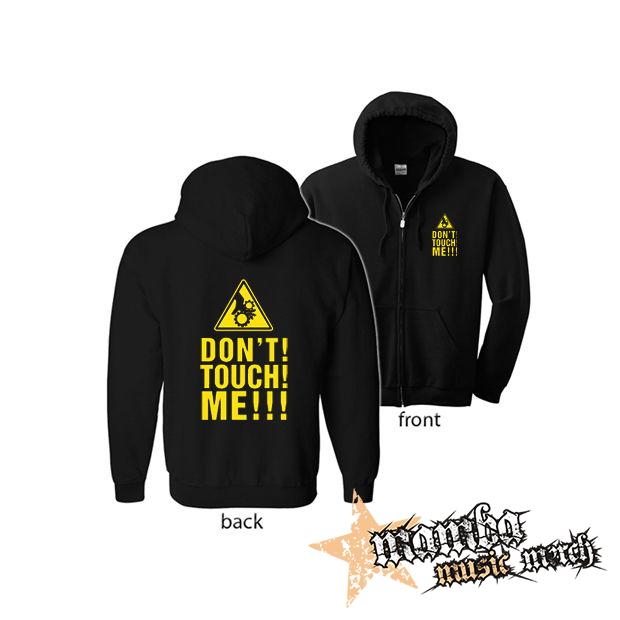 DON'T TOUCH ME (Hoodie Zip-Up) zipsová čierna mikina