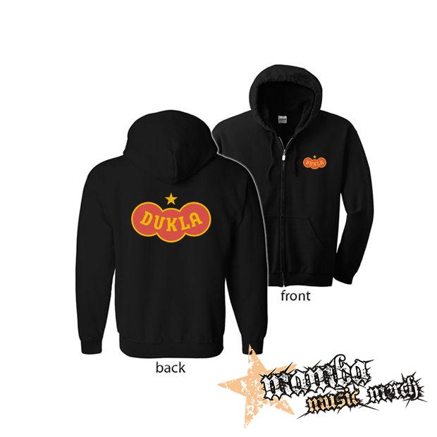 DUKLA (Hoodie Zip-Up) zipsová čierna mikina