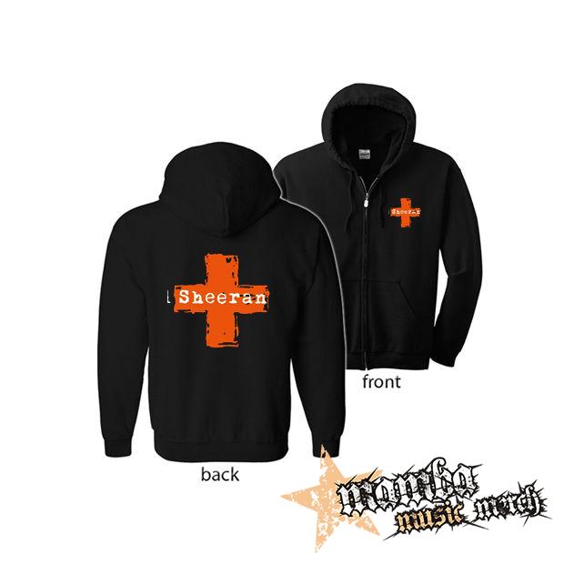 ED SHEERAN + (Hoodie Zip-Up) zipsová čierna mikina
