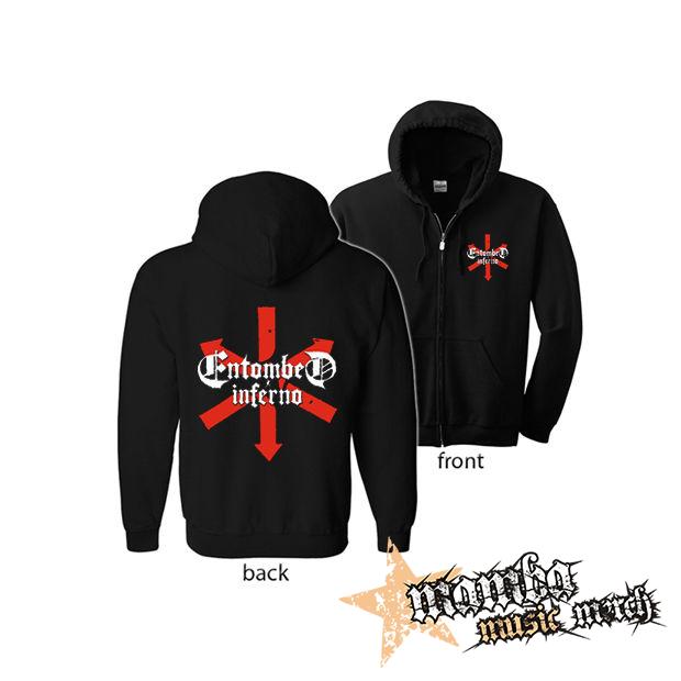 ENTOMBED - Inferno (Hoodie Zip-Up) zipsová čierna mikina