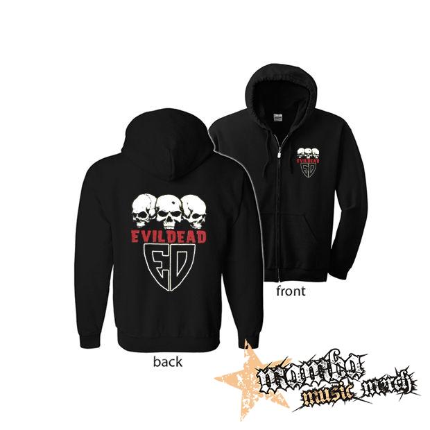 EVIL DEAD - Logo American Heavy Thrash Metal Band (Hoodie Zip-Up) zipsová čierna mikina