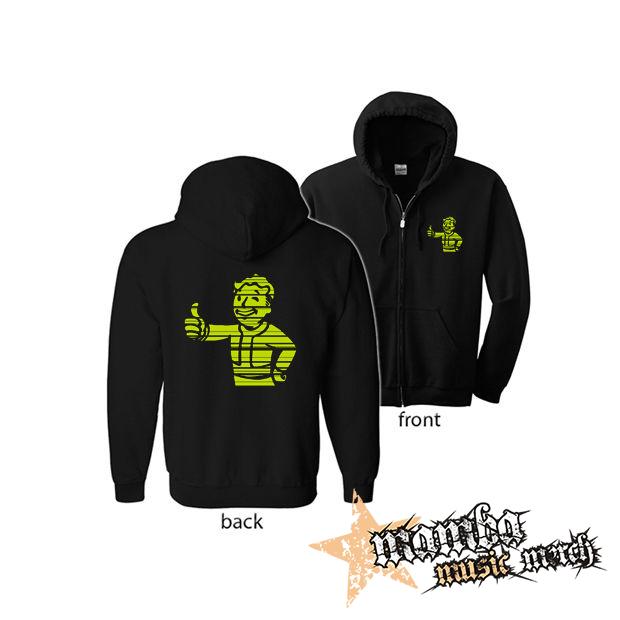 FALLOUT - Vault Boy Green Vintage (Hoodie Zip-Up) zipsová čierna mikina