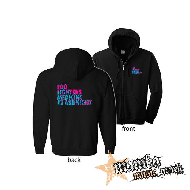 FOO FIGHTERS - Medicine At Midnight (Hoodie Zip-Up) zipsová čierna mikina