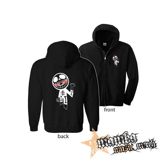 GORILLAZ - Bonesy (Hoodie Zip-Up) zipsová čierna mikina