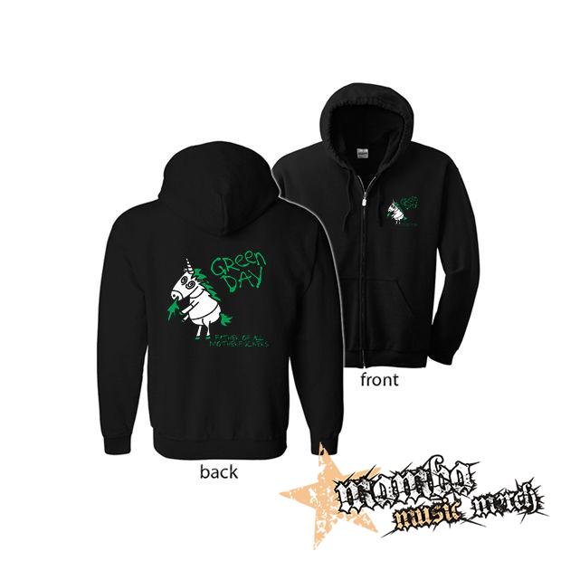 GREEN DAY - Green Father Of All Motherfuckers (Hoodie Zip-Up) zipsová čierna mikina