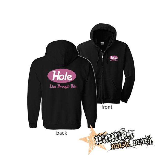 HOLE - Live Through This (Hoodie Zip-Up) zipsová čierna mikina