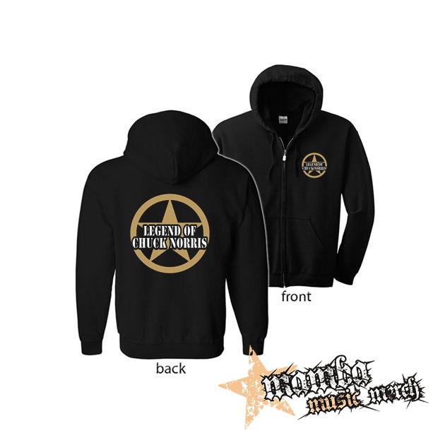 CHUCK NORRIS - Legend Of Chuck Norris (Hoodie Zip-Up) zipsová čierna mikina