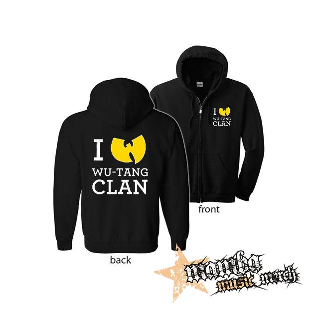 I LOVE WU TANG (Hoodie Zip-Up) zipsová čierna mikina