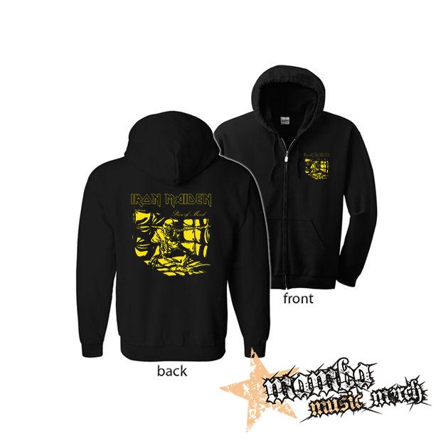 IRON MAIDEN - Piece Of Mind (Hoodie Zip-Up) zipsová čierna mikina
