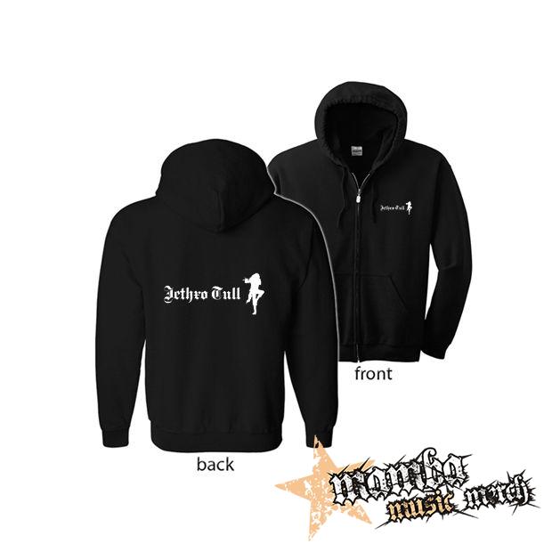 JETHRO TULL - Logo (Hoodie Zip-Up) zipsová čierna mikina