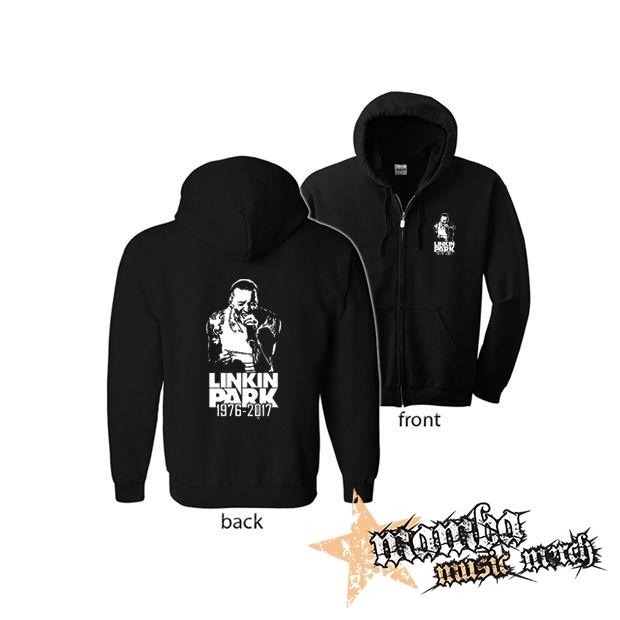 LINKIN PARK - Chester 1976-2017 (Hoodie Zip-Up) zipsová čierna mikina
