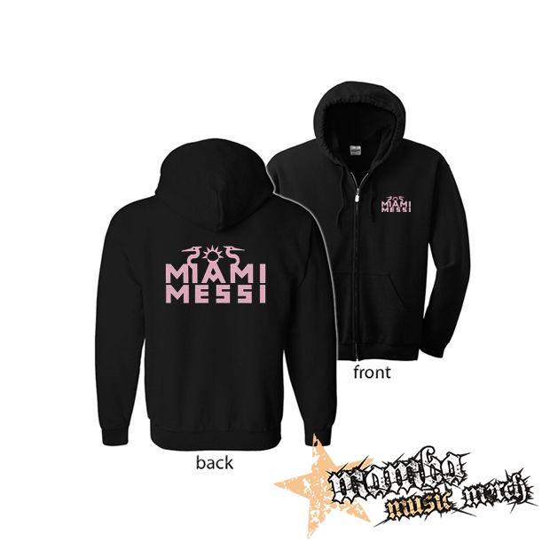 LIONEL MESSI - Miami Messi (Hoodie Zip-Up) zipsová čierna mikina
