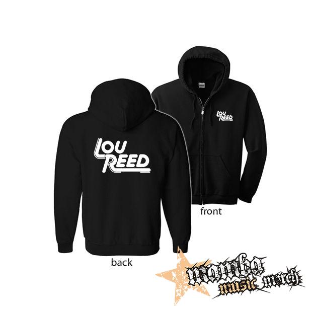LOU REED - Logo (Hoodie Zip-Up) zipsová čierna mikina