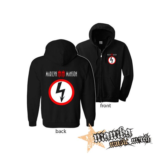MARILYN MANSON - The Cult (Hoodie Zip-Up) zipsová čierna mikina