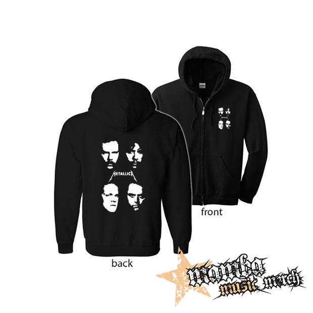 METALLICA - Band Portrait Black Album (Hoodie Zip-Up) zipsová čierna mikina