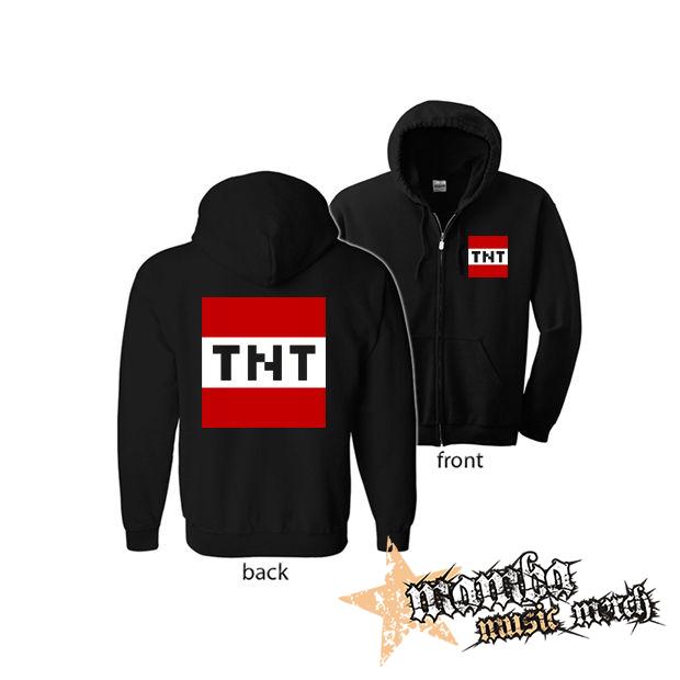 MINECRAFT - TNT (Hoodie Zip-Up) zipsová čierna mikina