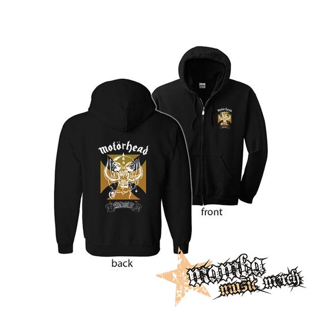 MOTORHEAD - Best Of (Hoodie Zip-Up) zipsová čierna mikina