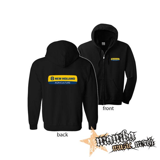 NEW HOLLAND - Agriculture Logo (Hoodie Zip-Up) zipsová čierna mikina