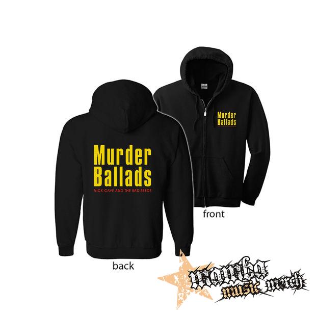 NICK CAVE - Murder Ballads (Hoodie Zip-Up) zipsová čierna mikina