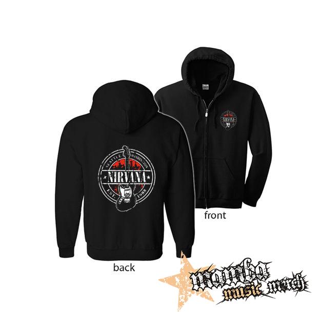 NIRVANA - Since 1988 na ČIERNE (Hoodie Zip-Up) zipsová čierna mikina