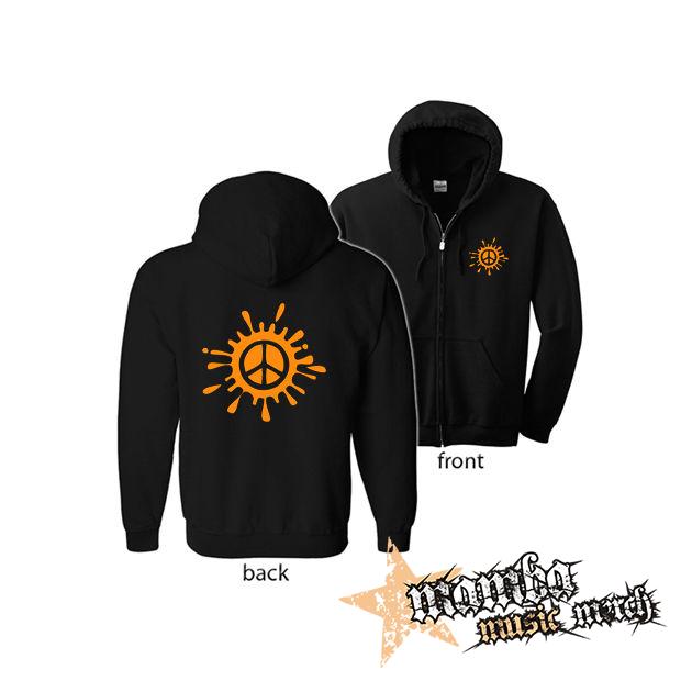 PEACE (Hoodie Zip-Up) zipsová čierna mikina