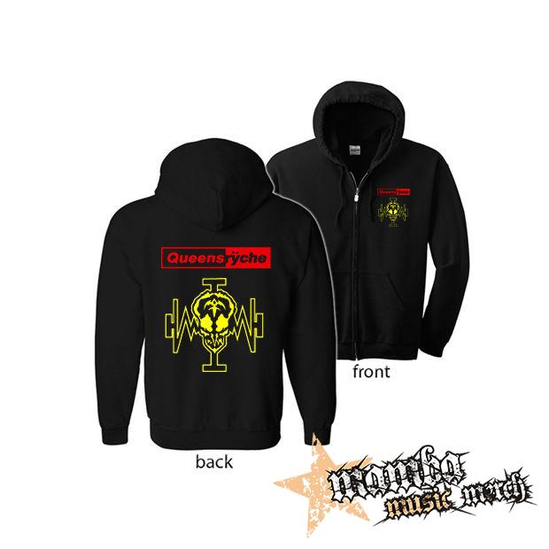 QUEENSRYCHE - Operation Mindcrime Crest (Hoodie Zip-Up) zipsová čierna mikina