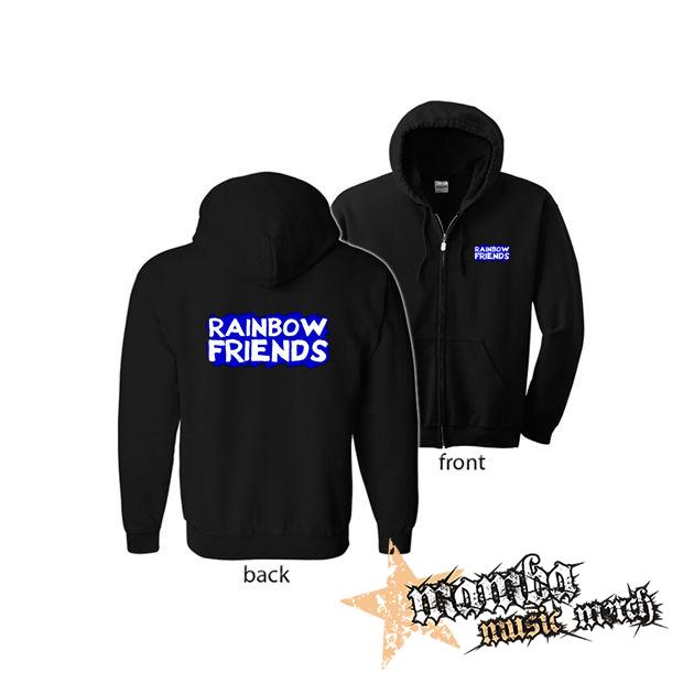 RAINBOW FRIENDS (Hoodie Zip-Up) zipsová čierna mikina