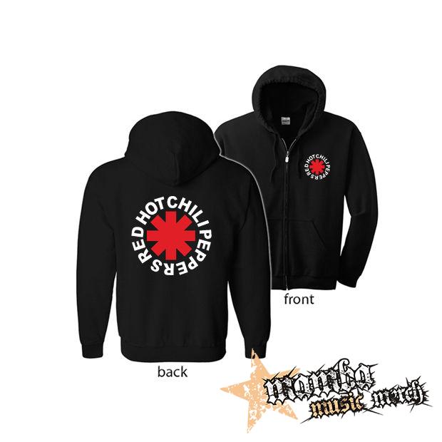 RED HOT CHILI PEPPERS - Asterix 2 (Hoodie Zip-Up) zipsová čierna mikina