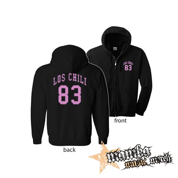 RED HOT CHILI PEPPERS - Los Chili 83 (Hoodie Zip-Up) zipsová čierna mikina