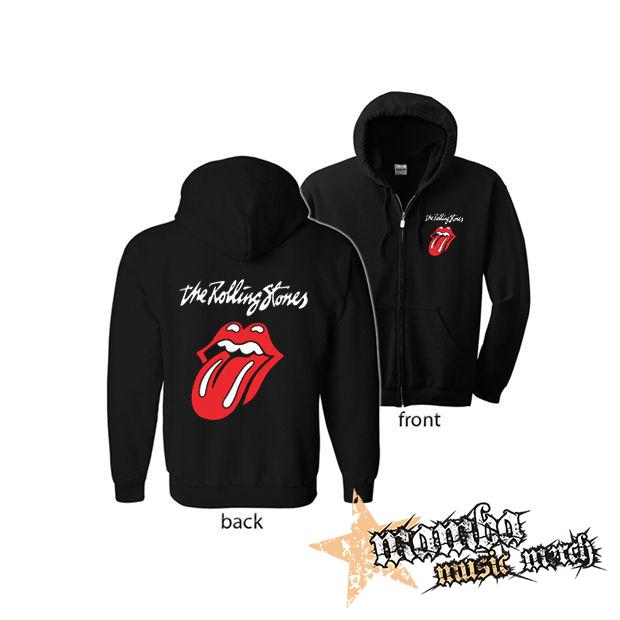 ROLLING STONES - Tongue (Hoodie Zip-Up) zipsová čierna mikina
