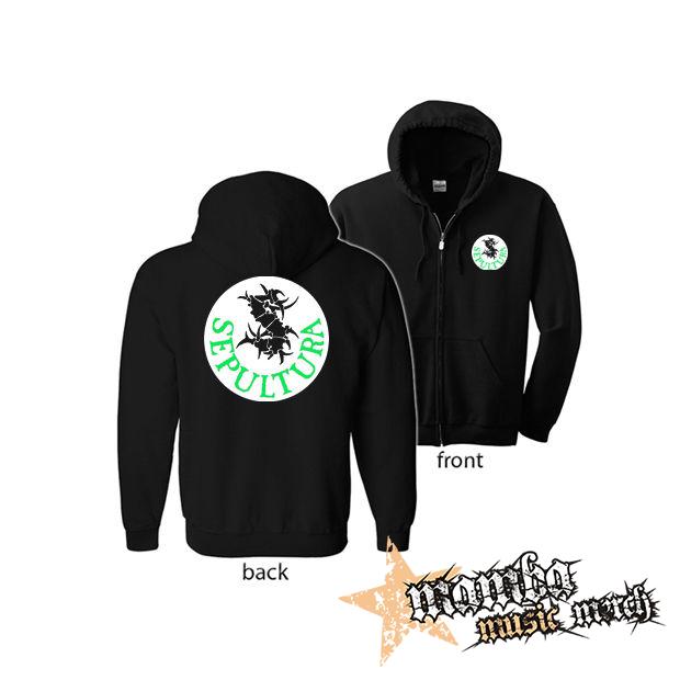 SEPULTURA - Brasil (Hoodie Zip-Up) zipsová čierna mikina