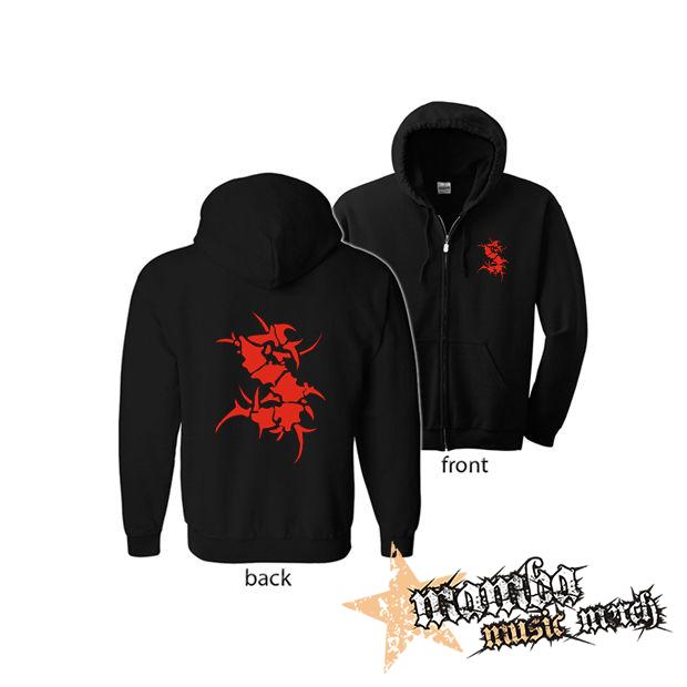 SEPULTURA - Red Logo (Hoodie Zip-Up) zipsová čierna mikina