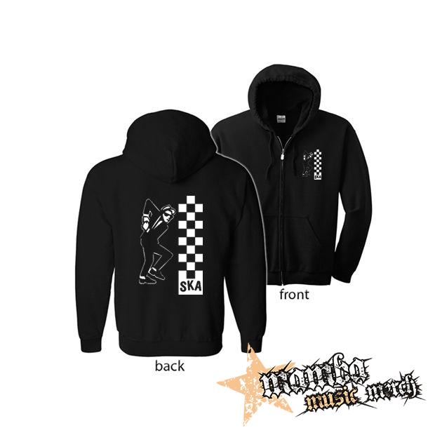 SKA - Tancujúca Postavička (Hoodie Zip-Up) zipsová čierna mikina